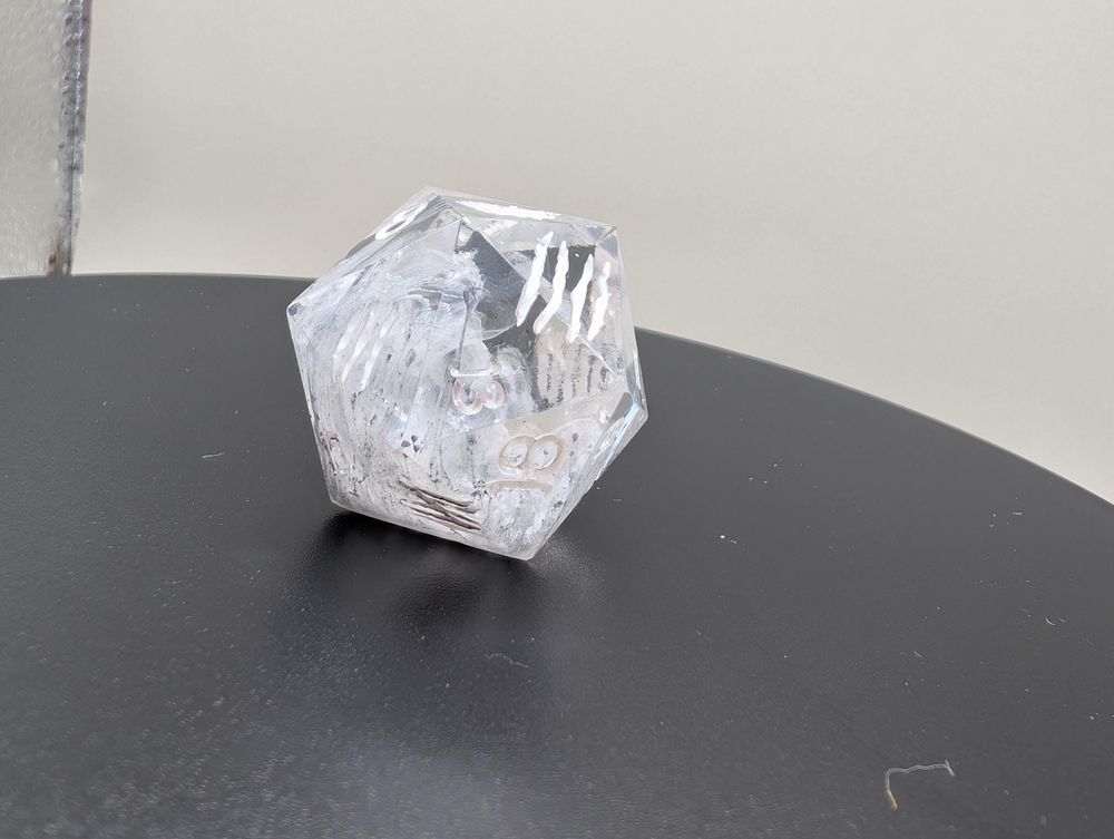 Pale Moonlight Warewolf Large D20 (oopsie die)